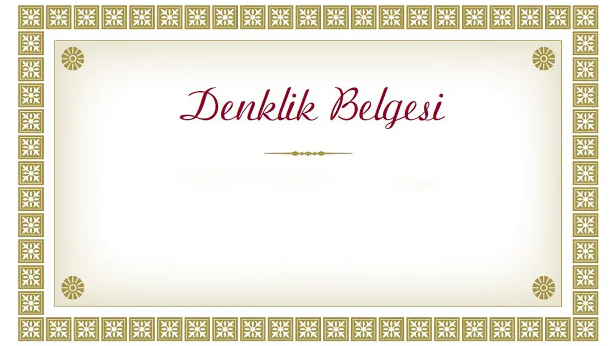Denklik Belgesi Nedir
